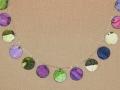 Ocean Hues Disk - Sterling Silver Purple Cabbage, Thai Green Papaya, Zucchini