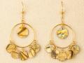 Chandelier: Thai Green Papaya Gilded with Gold Metal Leaf, Peridot Gemstones