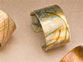 Gilded Thai Green and Mexican Papaya with Variegated Gold Metal Leaf